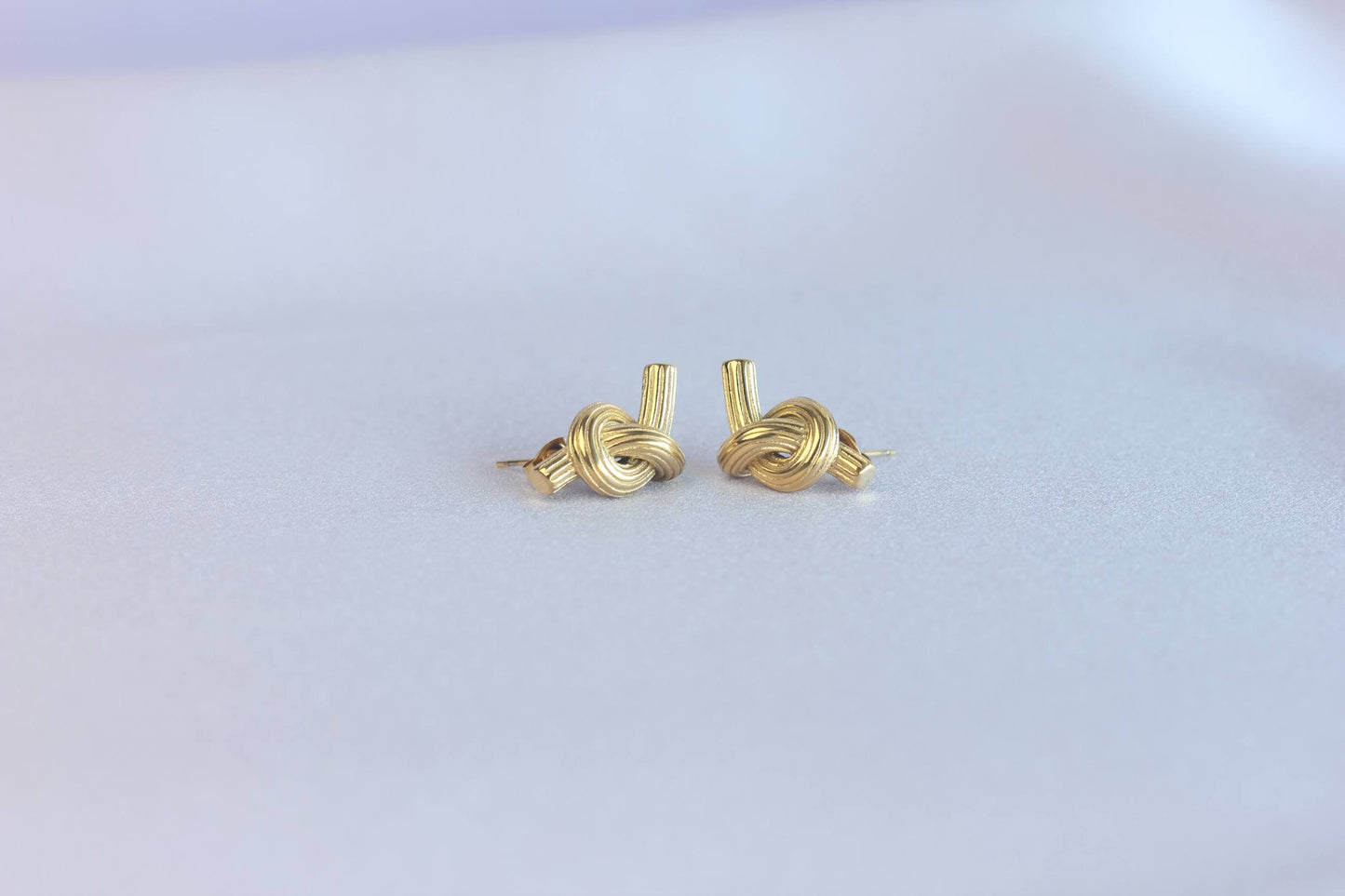 Gold Knot Earrings,Dainty Love Stud Earrings, Statement Earring for Her, Minimalist Handmade Gold Jewelry, Gift for Mom, Unique Gift for Her