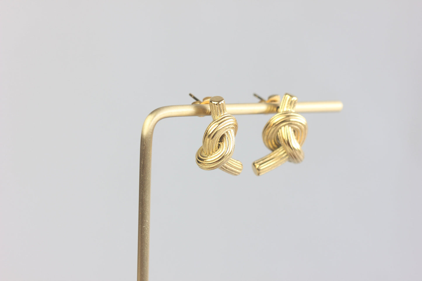 Gold Knot Earrings,Dainty Love Stud Earrings, Statement Earring for Her, Minimalist Handmade Gold Jewelry, Gift for Mom, Unique Gift for Her