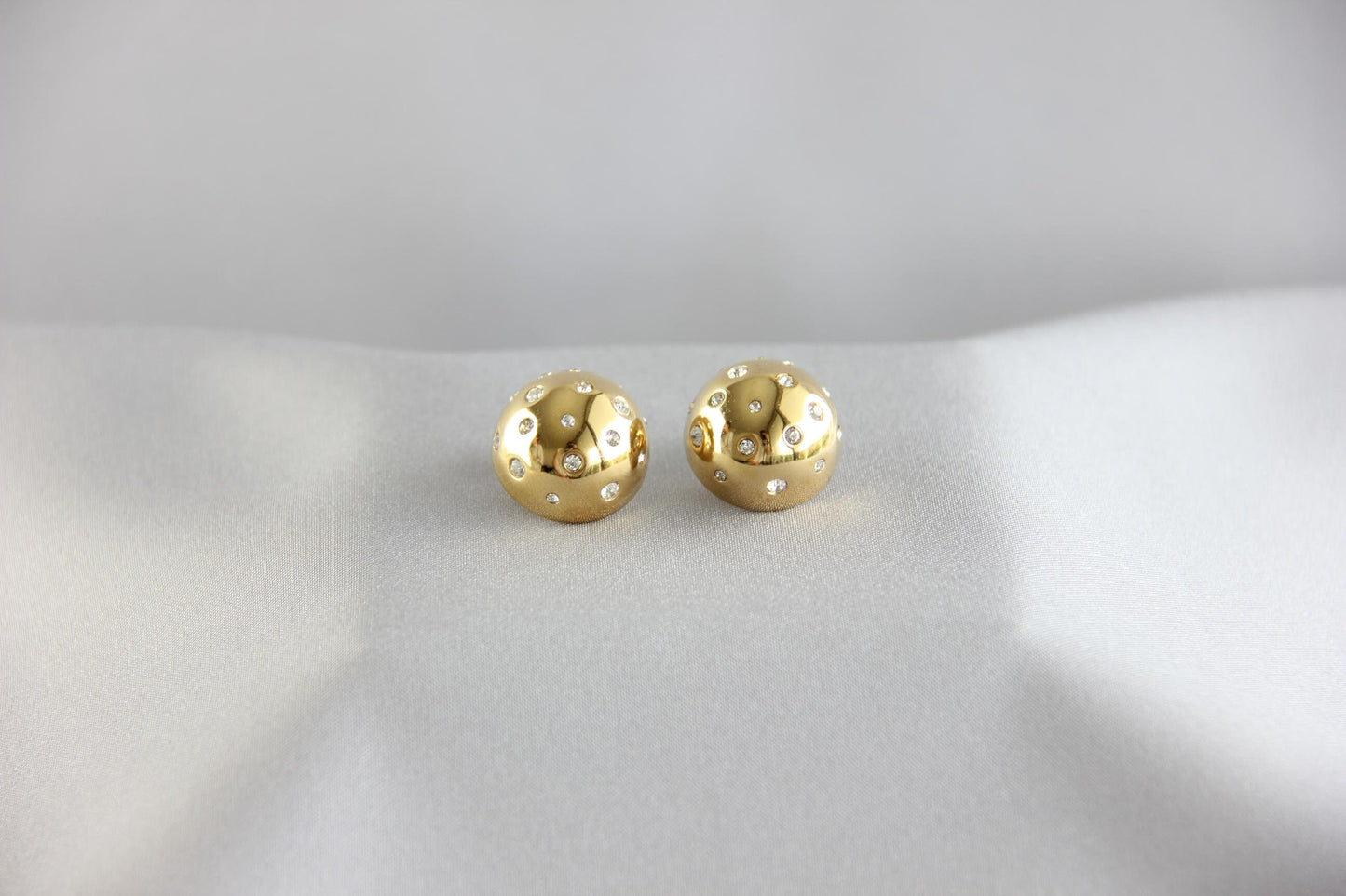 Colorful CZ Statement Earring, Modern Gold Stud Unique Jewelry, Chunky Handmade Bold Earring, Mom Jewelry Gifts, Mother's Day Gifts for Her