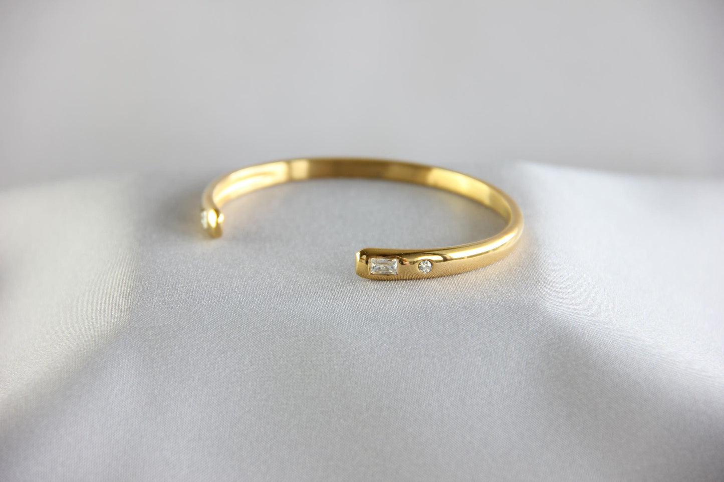 18K Gold Cuff Bracelet Celestial Open Bangle Stacking Gold Bracelet Waterproof Cuff Bracelet Unique Jewelry Bracelet Gift for Mom