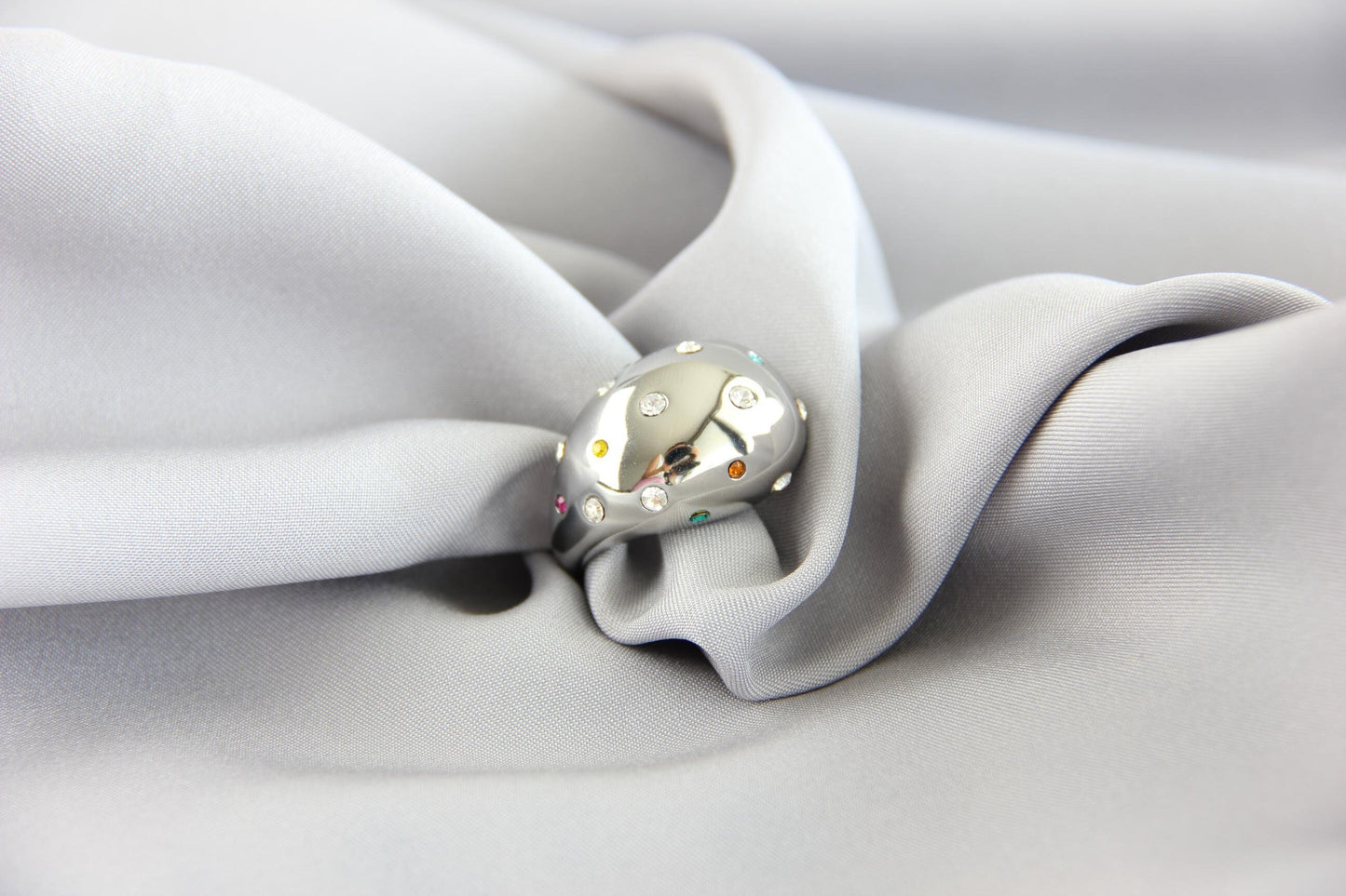 Elegant Statement Chunky Zirconia Ring, Sparkling Cubic Zirconia Jewelry Gift, Best Friend Gift, Handmade Rings, Mother's Day Gifts for Her