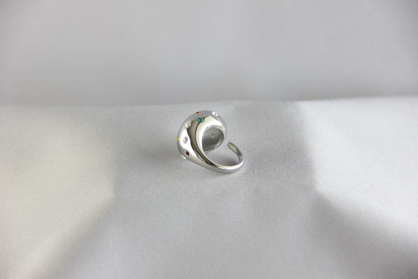 Elegant Statement Chunky Zirconia Ring, Sparkling Cubic Zirconia Jewelry Gift, Best Friend Gift, Handmade Rings, Mother's Day Gifts for Her