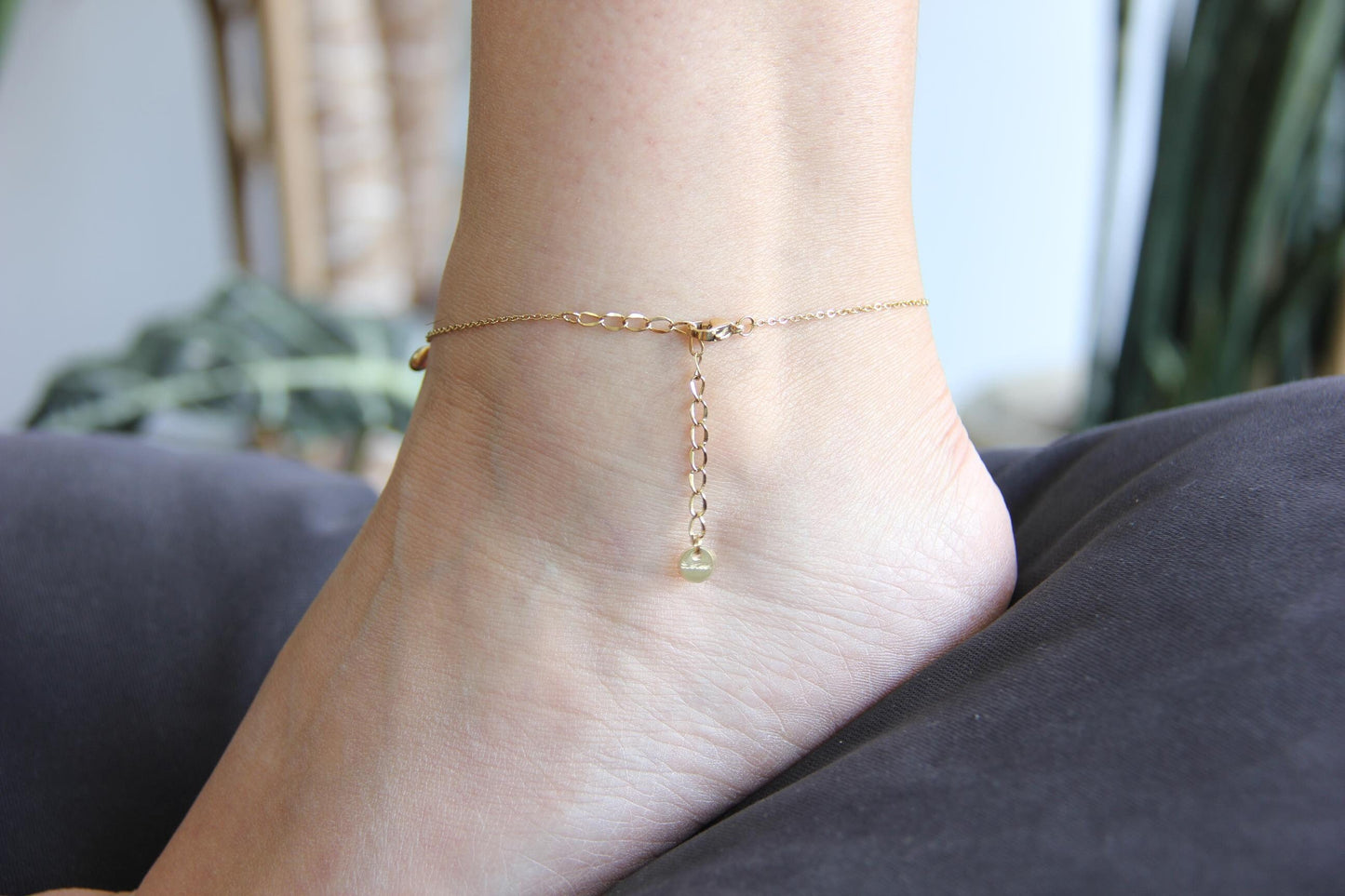 Dainty Shell Gold Anklet, Gold Summer Beach Anklet, Shiny Shell Chain Anklet for Her, Stainless Steel Adjustable Anklet,Mother's Day Gifts