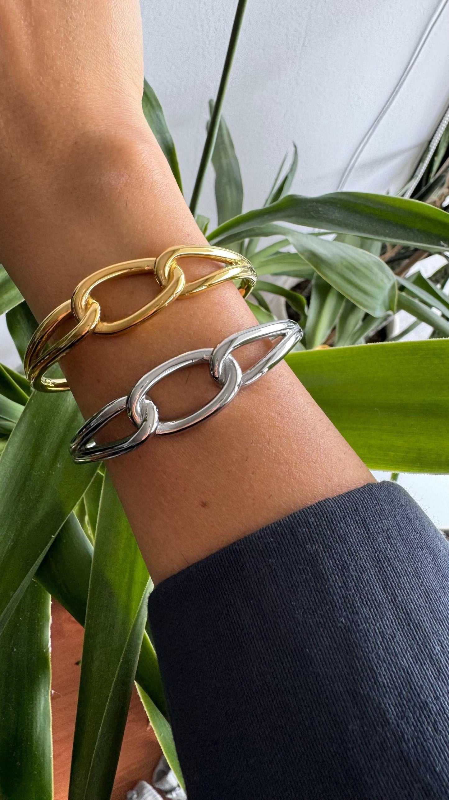 18K Gold Cuff Bracelet Celestial Open Bangle Stacking Gold Bracelet Waterproof Cuff Bracelet Unique Jewelry Bracelet Gift for Mother's Day