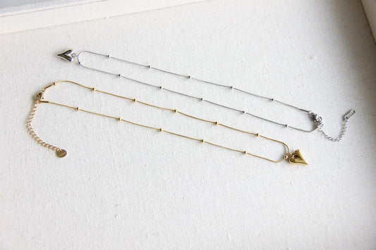 Add timeless elegance to your look with our dainty Beaded Chain Heart Pendant Charm Necklace. A perfect everyday accessory that radiates love and style!