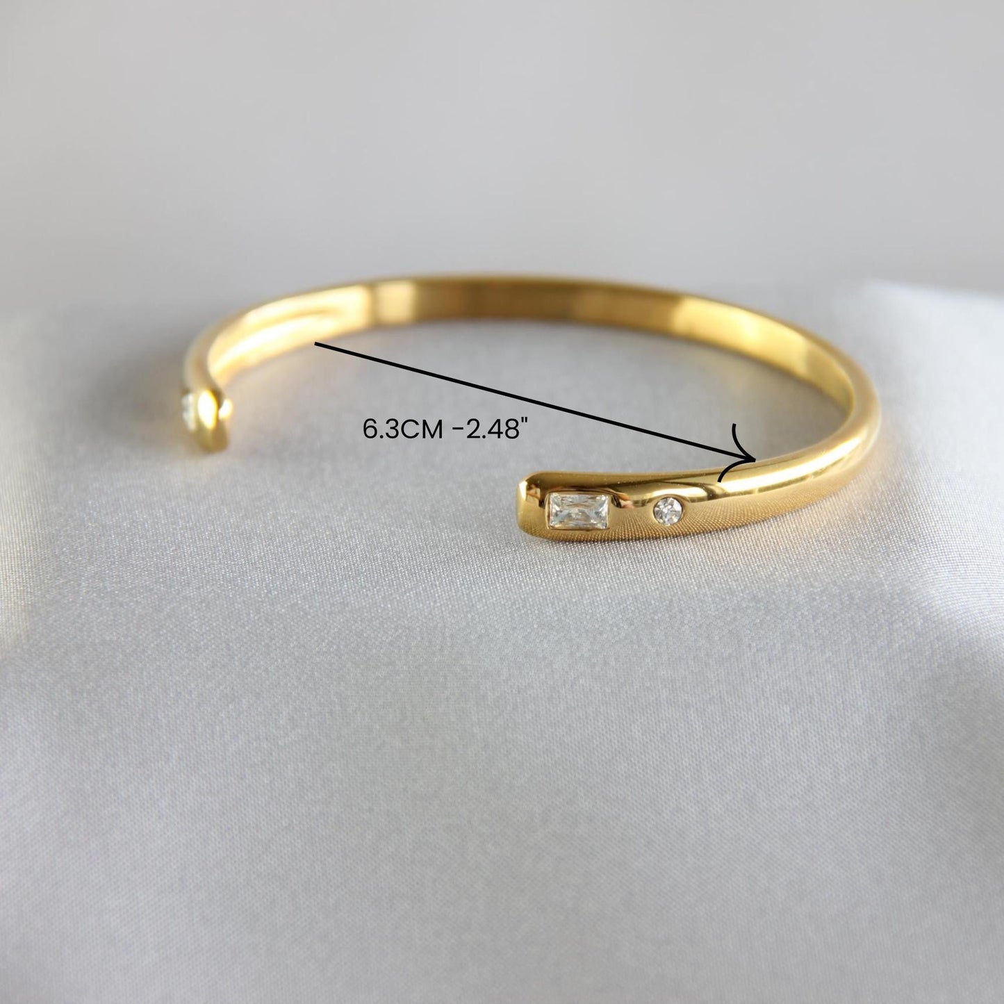 18K Gold Cuff Bracelet Celestial Open Bangle Stacking Gold Bracelet Waterproof Cuff Bracelet Unique Jewelry Bracelet Gift for Mom
