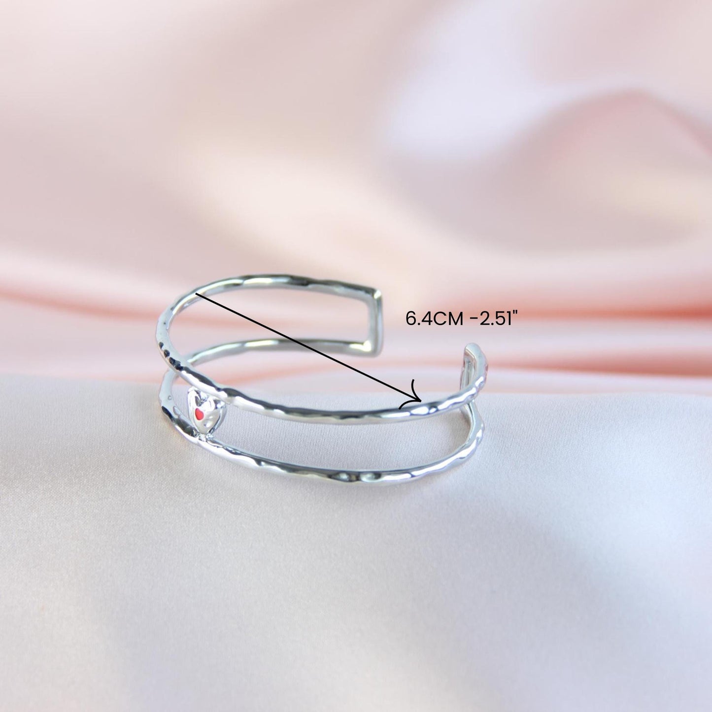 18K Gold Cuff Heart Bracelet,Open Love Bangle Stacking Gold Bracelet,Waterproof Handmade Cuff Bracelet, Gift for Her, Mothers Day Gifts