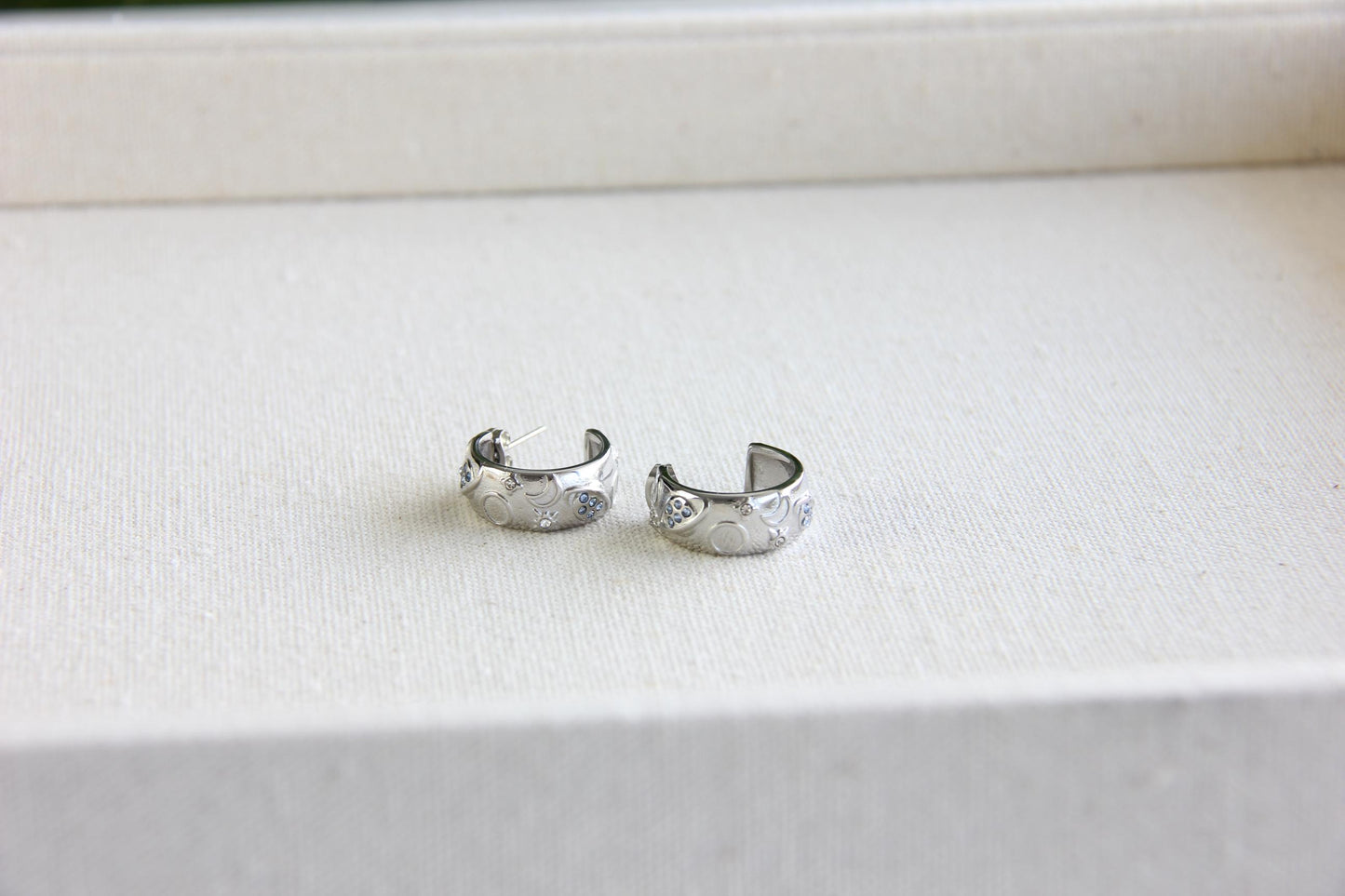 Celestial Gold Stud Hoops, Star Moon Hoop Earrings, Dainty Tiny Hoops for Women, Minimal Jewelry Gift for Friend, Unique Mother's Day Gifts