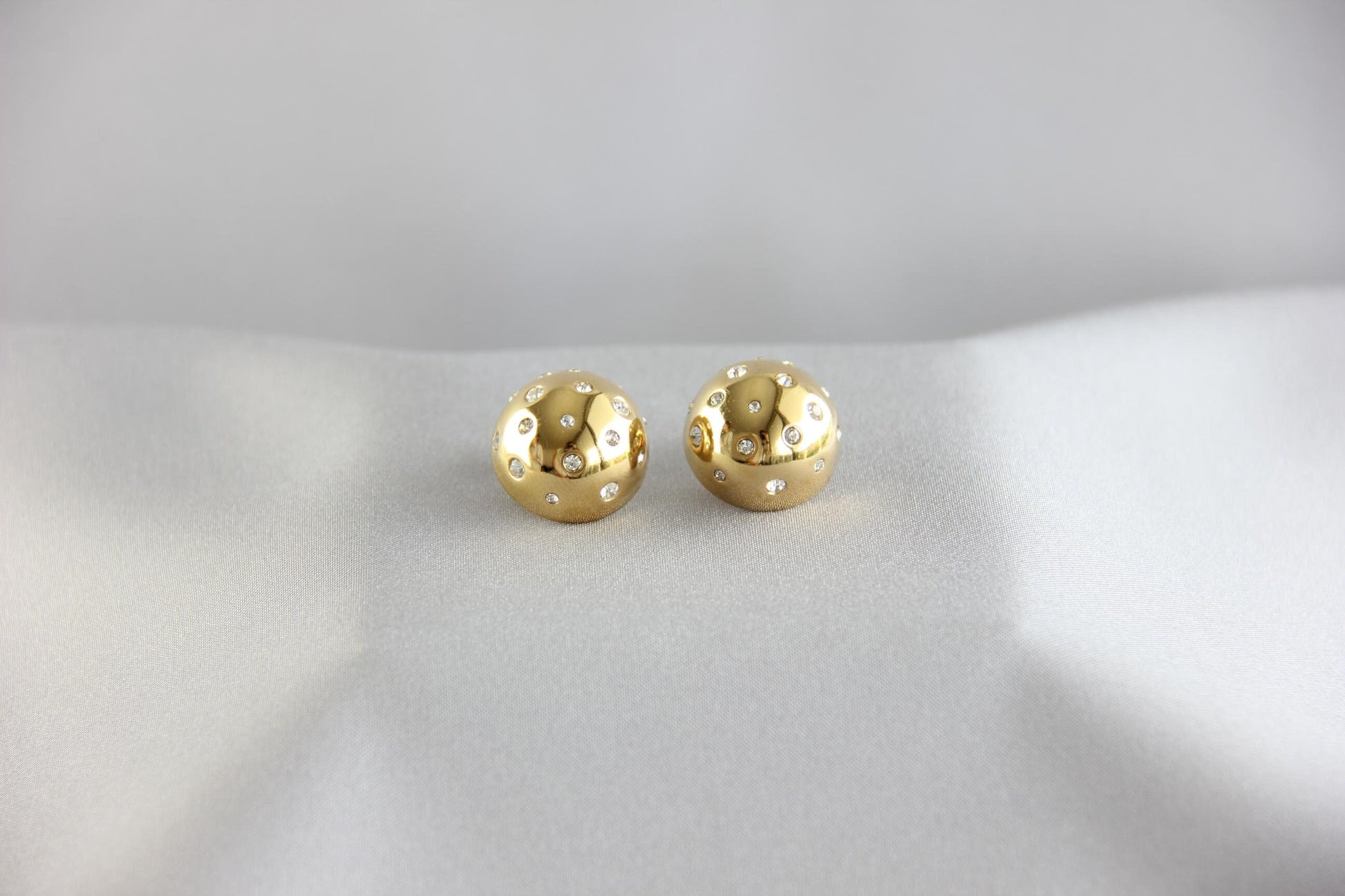 Colorful CZ Statement Earring, Modern Gold Stud Unique Jewelry, Chunky Handmade Bold Earring, Mom Jewelry Gifts, Mother's Day Gifts for Her