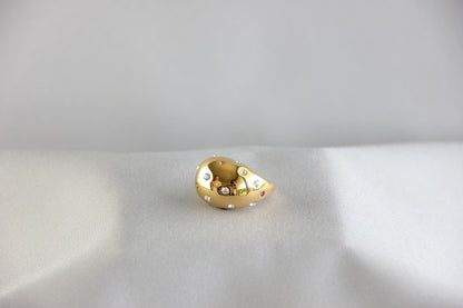 Elegant Statement Chunky Zirconia Ring, Sparkling Cubic Zirconia Jewelry Gift, Best Friend Gift, Handmade Rings, Mother's Day Gifts for Her