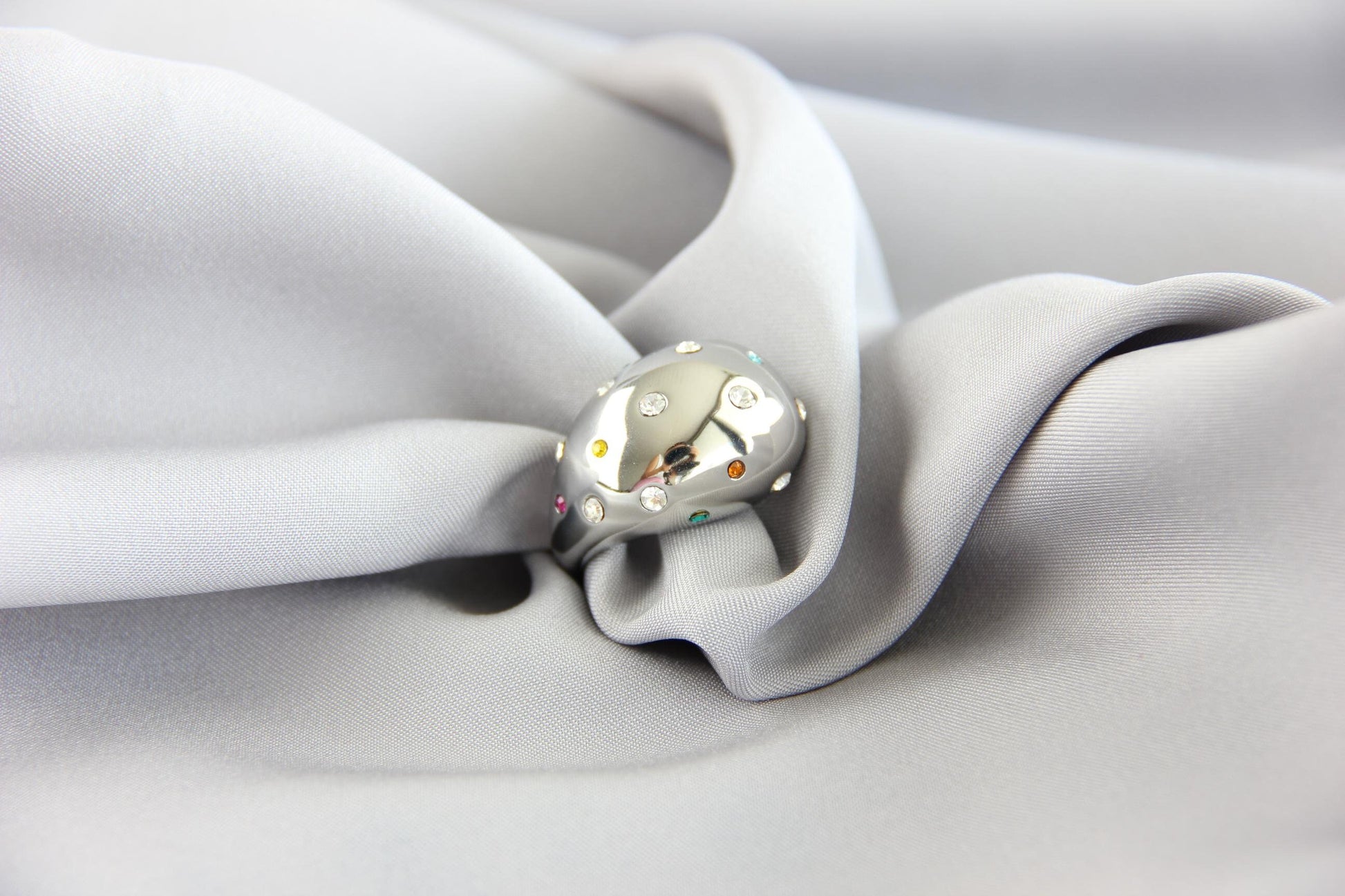Elegant Statement Chunky Zirconia Ring, Sparkling Cubic Zirconia Jewelry Gift, Best Friend Gift, Handmade Rings, Mother's Day Gifts for Her