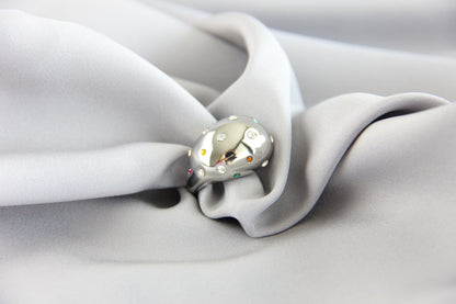 Elegant Statement Chunky Zirconia Ring, Sparkling Cubic Zirconia Jewelry Gift, Best Friend Gift, Handmade Rings, Mother's Day Gifts for Her