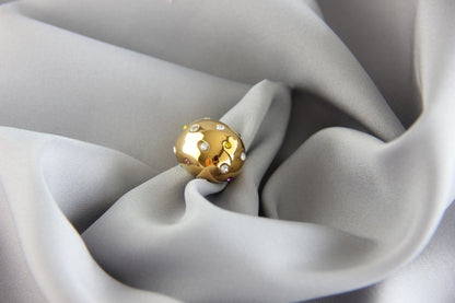 Elegant Statement Chunky Zirconia Ring, Sparkling Cubic Zirconia Jewelry Gift, Best Friend Gift, Handmade Rings, Mother's Day Gifts for Her