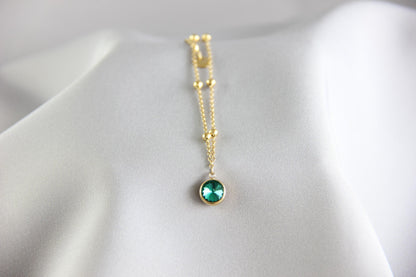 Dainty Zircon Gold Anklet, Gold Summer Beach Anklet, Shiny Zircon Chain Anklet for Her, Stainless Steel Adjustable Anklet,Valentine Gifts
