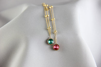 Dainty Zircon Gold Anklet, Gold Summer Beach Anklet, Shiny Zircon Chain Anklet for Her, Stainless Steel Adjustable Anklet,Valentine Gifts