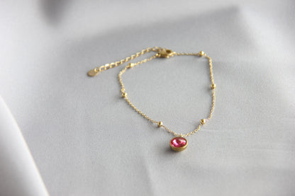 Dainty Zircon Gold Anklet, Gold Summer Beach Anklet, Shiny Zircon Chain Anklet for Her, Stainless Steel Adjustable Anklet,Valentine Gifts