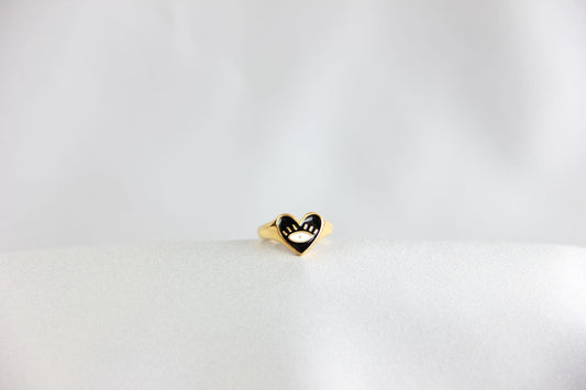 Black Love Eye Rings, Dainty Gold Evil Eye Ring, Enamel Love Jewelry, Talisman Protection Rings, Evil Eye Jewelry, Mother's Day Gift for Her