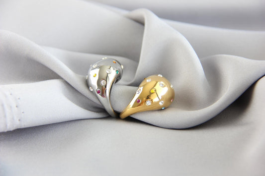 Elegant Statement Chunky Zirconia Ring, Sparkling Cubic Zirconia Jewelry Gift, Best Friend Gift, Handmade Rings, Mother's Day Gifts for Her