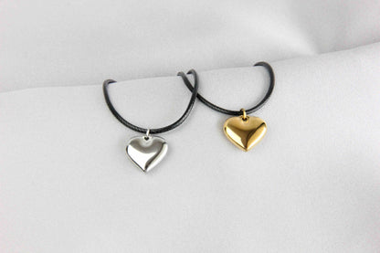 Unique Fluffy Gold Heart Love Pendant Necklace, perfect gift for girlfriend, wife, or loved ones!