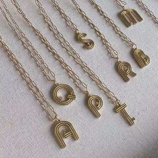 Personalized Initial Letter Necklace, Custom Gold Pendant, Dainty Name Charm, Trendy Monogram Jewelry, Gift for Her, Mothers Day Gifts